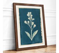 Specimen Study Botanical Framed Wall Art Print A1 (84.1×59.4cm) Walnut, Wall Decor for Living Room, Bedroom, Office & Home, Ready to Hang, Art Gift
