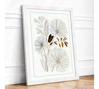 Specimens Botanical Framed Wall Art Print A3 (42×29.7cm) White, Wall Decor for Living Room, Bedroom, Office & Home, Ready to Hang, Art Gift