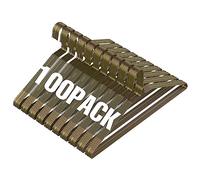SPECITITE Bronze Wire Hanger 100 Pack, 41cm Anti Slip Metal Clothing Hanger, Ultra Thin Design Saves Space, Suitable for Suits, Shirts, Jeans, Skirts
