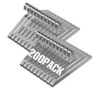 SPECITITE Wire Hangers 200 Pack, 41cm Anti Slip Metal Clothing Hanger, Ultra Thin Design Saves Space, Suitable for Suits, Shirts, Jeans, Skirts-Silver