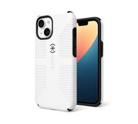 Speck CandyShell Grip Case iPhone 16 - Slim MagSafe Case for Women and Men - White/Black