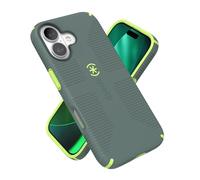 Speck CANDYSHELL Grip +MS Case for iPhone 17 - NEO DRAB/Glow Green | Slim Protective Grip | Drop Protection | MagSafe Compatible
