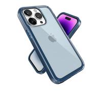 Speck Clear iPhone 14 Pro Case Drop Protection, Scratch Resistant Dual Layer Slim Phone Case for 6.1 Inch iPhones 14 Pro - Anti-Yellowing & Anti-Fade Case - Glass Navy/Winter Navy GemShell