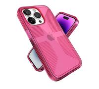 Speck Clear iPhone 14 Pro Case - Slim Phone Case, Drop Protection, Scratch Resistant & Anti Yellowing Case with No Slip Grip for iPhone 14 Pro 6.1 Inch Model - Dream Pink GemShell Grip Hard Case