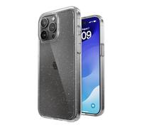 Speck Clear iPhone 15 Pro Max Case - Slim, Drop Protection - Scratch Resistant, Anti-Yellowing, 6.7 Inch Phone Case - GemShell Clear/Platinum Glitter