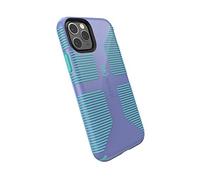 Speck iPhone 11 Pro Case - CandyShell Grip - Protective Ultra Thin Slim Tough Durable Hardshell Anti Scratch No-Slip Cover Compatible with Qi Wireless Charging - Wisteria Purple/Mykonos Blue