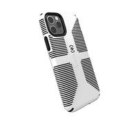 Speck iPhone 11 Pro Case - CandyShell Grip - Protective Ultra Thin Slim Tough Durable Hardshell Anti Scratch No-Slip Cover Compatible with Qi Wireless Charging - White/Black