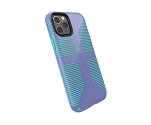Speck iPhone 11 Pro Case - CandyShell Grip - Protective Ultra Thin Slim Tough Durable Hardshell Anti Scratch No-Slip Cover Compatible with Qi Wireless Charging - Wisteria Purple/Mykonos Blue