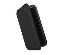 Speck iPhone 11 Pro Case - Presidio Folio - Wallet Flip Slim Protective Leather Folio Anti-Scratch Cover - Heathered Black/Slate Grey