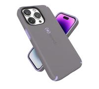 Speck iPhone 14 Pro Case - Slim Phone Case with Drop Protection, Scratch Resistant with Soft Touch for 6.1 inch iPhone14 Pro Case - Dual Layer Case, Cloudy Grey/Spring Purple CandyShell Pro