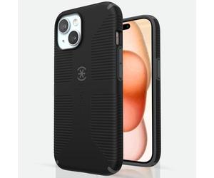 Speck iPhone 15 Case - Built for MagSafe, Drop Protection Grip - for iPhone 15 iPhone 14 & iPhone 13 - Scratch Resistant, Soft Touch, 6.1 Inch Phone Case - CandyShell Grip Black/Slate Grey