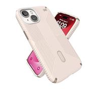 Speck iPhone 15 Case - Presidio2 Grip, MagSafe, Drop Protection, ClickLock Technology - Bleached Bone/Heirloom Gold/Hazel Brown