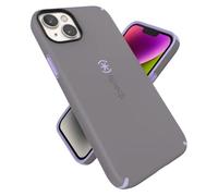 Speck iPhone 15 Plus & 14 Plus Case - Drop Protection, Scratch Resistant, Built for MagSafe iPhone Case, Soft Touch Coating - 6.7" iPhone Case, Dual Layer - Cloudy Grey/Spring Purple CandyShell Pro
