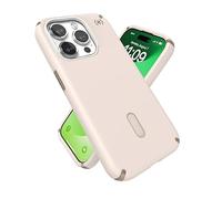 Speck iPhone 15 Pro Case - ClickLock No-Slip Interlock, Built for MagSafe, Drop Protection - Scratch Resistant, Soft Touch 6.1 Inch Phone Case - Presidio2 Pro Bleached Bone/Heirloom Gold/Hazel Brown