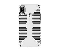 Speck iPhone X/XS Case, Protective Grip Ultra Thin Slim Hardshell Anti Scratch CandyShell Cover Case - White/Black