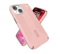 Speck MagSafe Case for iPhone 15 - Drop & Camera Protection, ClickLock No-Slip, Wireless Charging Compatible, Fits All 6.1 Inch Models Including iPhone 14, iPhone 13 - Dahlia Pink/Rose Copper/White