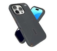 Speck Presidio 2 Grip for iPhone 16 Pro - MagSafe & ClickLock Slim Case - Charcoal/Bronze