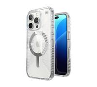 Speck Presidio Clear iPhone 16 Pro Case - Slim, Clear/Chrome MagSafe Compatible Phone Case with 13ft Drop Protection