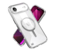 Speck Presidio Perfect Clear Grip for iPhone 17 Air Case, MagSafe-Compatible, Slim Protective Case, Clear/Clear/Silver