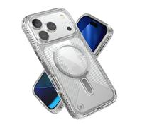 Speck Presidio Perfect Clear Grip for iPhone 17 Pro Case, ClickLock Interlock, Slim Protective Case, Clear/Clear/Silver