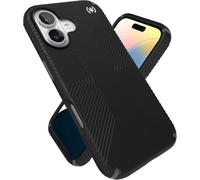 Speck Presidio2 Grip Case for iPhone 16 (6.1”) - Black | Slim Drop Protection, Anti-Slip Grip, Scratch Resistant- Black