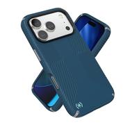 Speck PRESIDIO2 Grip for iPhone 17 Pro Case, MagSafe-Compatible, Slim Protective Case, DEEP SEA/Silver Metallic/Spell Blue