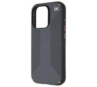 Speck iPhone 15 Pro Case - Drop Protection, Grip - Scratch Resistant, Soft Touch, 6.1 Inch Phone Case - Presidio2 Grip Charcoal Grey/Cool Bronze/White