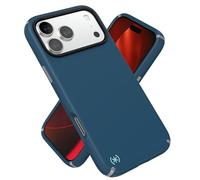 Speck PRESIDIO2 PRO for iPhone 17 Pro Max Case, MagSafe-Compatible, Slim Protective Case, DEEP SEA/Silver Metallic/Spell Blue