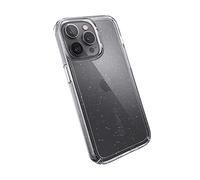 Speck Products Gemshell Glitter iPhone 13 Pro Case, Clear/Clear with Platinum Glitter