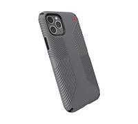 Speck Products Presidio2 Grip Case for iPhone 11 Pro, Graphite Grey/Cathedral Grey/Black/Blood Red