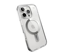 Speck Transparent iPhone 16 Pro Case MagSafe and ClickLock - Slim Phone Case iPhone 16 Pro - iPhone 16 Pro Phone Case - Presidio - Transparent/Chrome