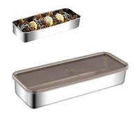 Speckk Storage Container Made of Stainless Steel - Delicatessen Fat Tray, Fat Catcher for the Kitchen with Raised and Lined Base | Storage Box