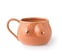 Speckled Ceramic Female Form Mug with golden heart nips, White Elephant Gift for Adult , Funny Large Coffee Boob Cup, Feminist Gift, Perfect for Bachelorette Parties, Christmas, and Novelty Gifts