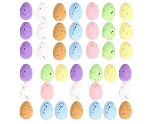 Speckled Easter Egg Decoration, Small Foam Easter Eggs, 100 x Decorative Speckled Foam Easter Egg Ornaments, Craft Small Foam Eggs with Colourful Dots, Decorative Foam