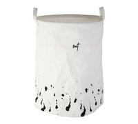 SPECKLED FABRIC LAUNDRY BASKET