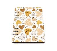 Speckled Hearts Notebook, Pu Leather Notebooks A5, Lined Paper Notebook for School 180Pages/90Sheets, Note Book A5 for Home, Lined Book Study, Student Essentials University Women Man