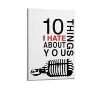 SPECLLY 10 Things I Hate About You Minimalist Poster Vintage Aesthetic Canvas Painting Wall Art For Living Room 20x30inch(50x75cm) Frame-style