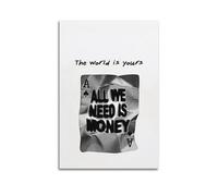 SPECLLY ALL WE NEED IS MONEY Poster Vintage Aesthetic Canvas Painting Wall Art For Living Room 16x24inch(40x60cm) Unframe-style