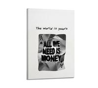 SPECLLY ALL WE NEED IS MONEY Poster Vintage Aesthetic Canvas Painting Wall Art For Living Room 20x30inch(50x75cm) Frame-style