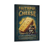 SPECLLY Faithful to The Cheese Poster Vintage Aesthetic Canvas Painting Wall Art For Living Room 16x24inch(40x60cm) Frame-style