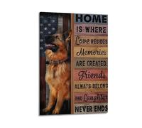SPECLLY HOME IS WHERE LOVE RESIDES DOG.webp Poster Vintage Aesthetic Canvas Painting Wall Art For Living Room 08x12inch(20x30cm) Frame-style
