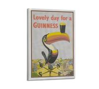 SPECLLY Lovely Day for A Guinness Poster Vintage Aesthetic Canvas Painting Wall Art For Living Room 24x36inch(60x90cm) Frame-style