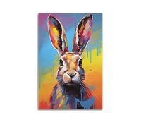 SPECLLY Rabbit Poster Vintage Aesthetic Canvas Painting Wall Art For Living Room 20x30inch(50x75cm) Unframe-style