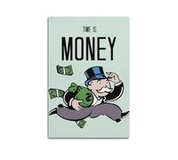 SPECLLY Time Is Money Poster Vintage Aesthetic Canvas Painting Wall Art For Living Room 12x18inch(30x45cm) Unframe-style