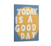 SPECLLY TODAY IS A GOOD DAY 2 Poster Vintage Aesthetic Canvas Painting Wall Art For Living Room 08x12inch(20x30cm) Frame-style