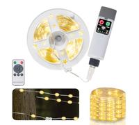 Speclux Camping String Lights 10M 100LED/Rugby, Ortable Rechargeable Outdoor Fairy Lights with 8 Lighting Modes, Waterproof USB Camping Light for Yard, Garden, Party Festival Decorations