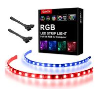 Speclux PC RGB LED Strips Lights, Magnetic LED Light Strips for Modding PC Case, 12V 4pin 30cm RGB, Compatiable with Asrock RGB Led Lights, Asus Aura, Gigabyte Fusion RGB, MSI Mystic