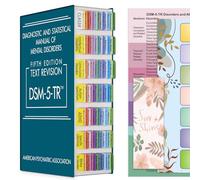 Specogo - Index Tabs for DSM-5-TR 2022 Manual - 94 Premium Color Coded Preprinted Tabs with Alignment Guide and Disorder Reference Sheet for Therapists, Clinicians