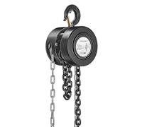 SPECSTAR Hand Chain Hoist 1250kg Capacity 3m Manual Lifting Block with Hardened Chains and 2 Heavy Duty Hooks Chain Fall Hoist for Warehouse Building Automotive Workshop Use