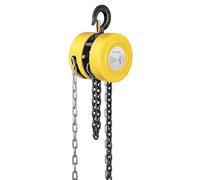 SPECSTAR Hand Chain Hoist 2 Ton 4400 Lbs Capacity 10 Feet with 2 Heavy Duty Hooks, Manual Chain Fall for Warehouse Building Automotive Machinery Yellow